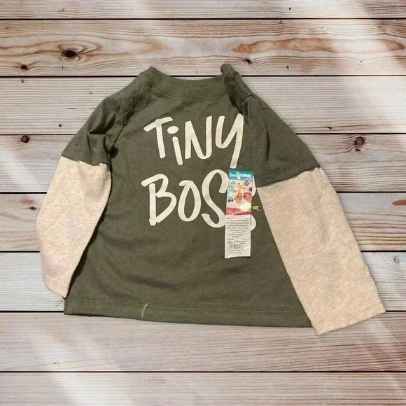 GARANIMALS SIZE 18 MONTHS GREEN AND TAN SHIRT - Picture 1 of 2